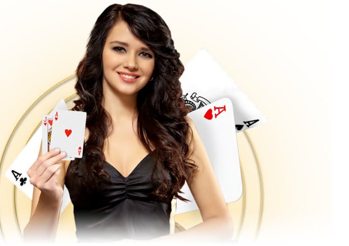 Live dealer preparing the shoe before dealing Live dealer shuffling cards at a dadunation baccarat table