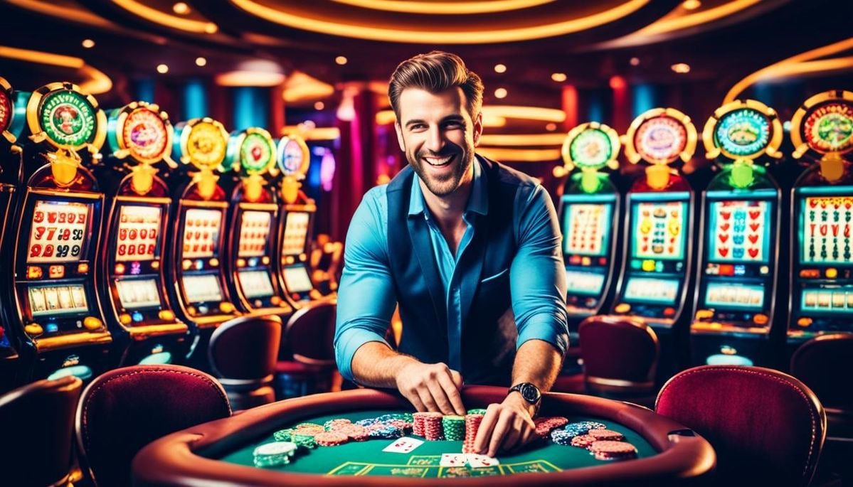 Mobile interface showing live games and payment options